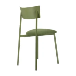Carrier Chaise De Salle à Manger*Anémone ® Chaise française avec assise en tissu rembourrée et dossier métal