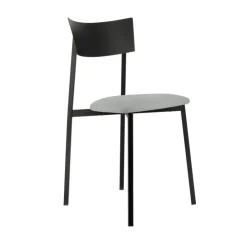 Carrier Chaise De Salle à Manger*Anémone ® Chaise française avec assise en tissu rembourrée et dossier métal
