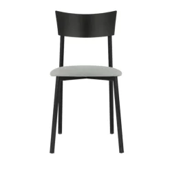 Carrier Chaise De Salle à Manger*Anémone ® Chaise française avec assise en tissu rembourrée et dossier métal