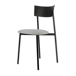 Carrier Chaise De Salle à Manger*Anémone ® Chaise française avec assise en tissu rembourrée et dossier métal