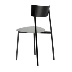 Carrier Chaise De Salle à Manger*Anémone ® Chaise française avec assise en tissu rembourrée et dossier métal