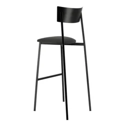 Carrier Tabouret De Bar (assise +/- 80 Cm)*Anémone ® Tabouret de bar français avec assise en tissu rembourrée et dossier métal