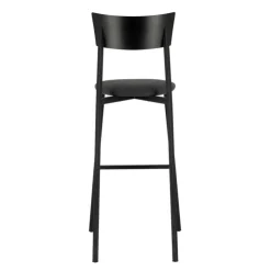 Carrier Tabouret De Bar (assise +/- 80 Cm)*Anémone ® Tabouret de bar français avec assise en tissu rembourrée et dossier métal