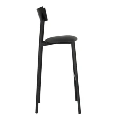 Carrier Tabouret De Bar (assise +/- 80 Cm)*Anémone ® Tabouret de bar français avec assise en tissu rembourrée et dossier métal