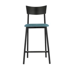 Carrier Tabouret Snack (assise +/- 65 Cm)|Tabouret De Bar (assise +/- 80 Cm)*Anémone ® Tabouret snack français avec assise en tissu rembourrée et dossier métal