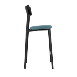 Carrier Tabouret Snack (assise +/- 65 Cm)|Tabouret De Bar (assise +/- 80 Cm)*Anémone ® Tabouret snack français avec assise en tissu rembourrée et dossier métal