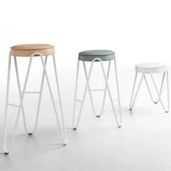 Midj Tabouret Snack (assise +/- 65 Cm)|Tabouret De Bar (assise +/- 80 Cm)*Apelle Jump ® Tabouret snack design sans dossier pieds géométriques