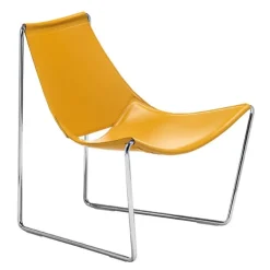Midj Chaise Salon|Chaise Pour Chambre*Apelle ® Chaise transat design en croûte de cuir et métal
