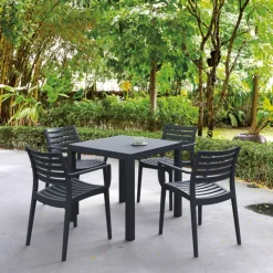 Table De Jardin*Ares Table de terrasse carrée en résine