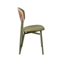 Carrier Chaise De Salle à Manger|Chaise Salon*Artémis ® Chaise design française assise et dossier en tissu avec dos bois et pieds en métal