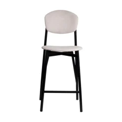 Carrier Tabouret Snack (assise +/- 65 Cm)|Tabouret De Bar (assise +/- 80 Cm)*Artémis ® Tabouret snack design français assise et dossier en tissu dos en bois et pieds en métal