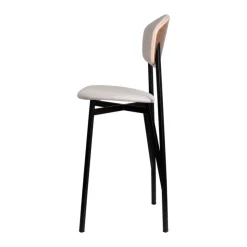 Carrier Tabouret Snack (assise +/- 65 Cm)|Tabouret De Bar (assise +/- 80 Cm)*Artémis ® Tabouret snack design français assise et dossier en tissu dos en bois et pieds en métal