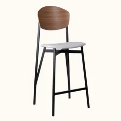 Carrier Tabouret Snack (assise +/- 65 Cm)|Tabouret De Bar (assise +/- 80 Cm)*Artémis ® Tabouret snack design français assise en simili dossier bois et pieds en métal