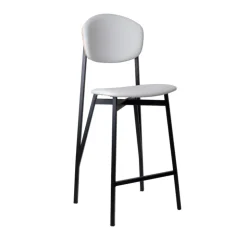 Carrier Tabouret Snack (assise +/- 65 Cm)|Tabouret De Bar (assise +/- 80 Cm)*Artémis ® Tabouret snack design français assise et dossier en simili dos bois et pieds en métal