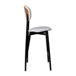 Carrier Tabouret Snack (assise +/- 65 Cm)|Tabouret De Bar (assise +/- 80 Cm)*Artémis ® Tabouret snack design français assise et dossier en simili dos bois et pieds en métal