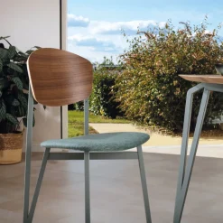 Carrier Tabouret Snack (assise +/- 65 Cm)|Tabouret De Bar (assise +/- 80 Cm)*Artémis ® Tabouret snack design français assise en tissu dossier bois et pieds en métal