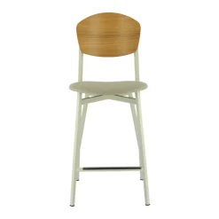 Carrier Tabouret Snack (assise +/- 65 Cm)|Tabouret De Bar (assise +/- 80 Cm)*Artémis ® Tabouret snack design français assise en tissu dossier bois et pieds en métal