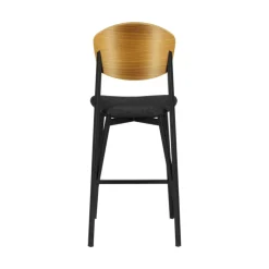 Carrier Tabouret Snack (assise +/- 65 Cm)|Tabouret De Bar (assise +/- 80 Cm)*Artémis ® Tabouret snack design français assise en tissu dossier bois et pieds en métal