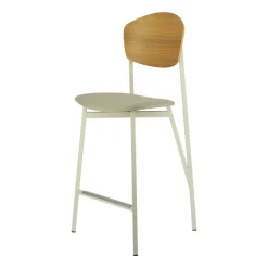 Carrier Tabouret Snack (assise +/- 65 Cm)|Tabouret De Bar (assise +/- 80 Cm)*Artémis ® Tabouret snack design français assise en tissu dossier bois et pieds en métal