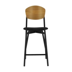 Carrier Tabouret Snack (assise +/- 65 Cm)|Tabouret De Bar (assise +/- 80 Cm)*Artémis ® Tabouret snack design français assise en tissu dossier bois et pieds en métal