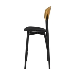 Carrier Tabouret Snack (assise +/- 65 Cm)|Tabouret De Bar (assise +/- 80 Cm)*Artémis ® Tabouret snack design français assise en tissu dossier bois et pieds en métal