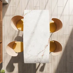 Cancio Table De Salle à Manger*Atlas Table scandinave extensible en céramique avec pieds en bois