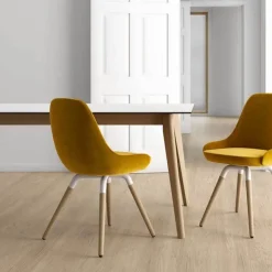 Cancio Table De Salle à Manger*Atlas Table scandinave extensible en céramique avec pieds en bois