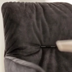 Mobitec Chaise De Salle à Manger|Chaise Salon*Aura ® Chaise avec accoudoirs style cocooning en tissu et pieds bois