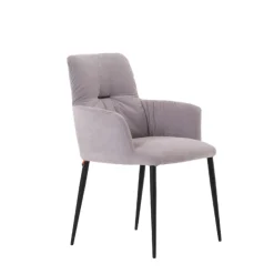 Mobitec Chaise De Salle à Manger|Chaise Salon*Aura ® Chaise avec accoudoirs moderne tissu et pieds en métal