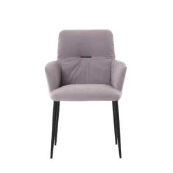Mobitec Chaise De Salle à Manger|Chaise Salon*Aura ® Chaise avec accoudoirs moderne tissu et pieds en métal