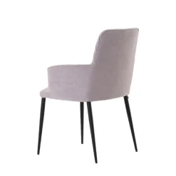 Mobitec Chaise De Salle à Manger|Chaise Salon*Aura ® Chaise avec accoudoirs moderne tissu et pieds en métal