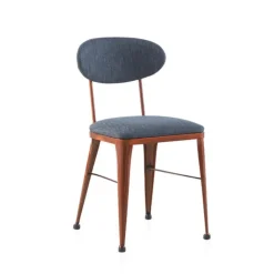 Jayso Chaise De Salle à Manger*Austin Chaise industrielle confortable en métal et tissu