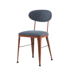 Jayso Chaise De Salle à Manger*Austin Chaise industrielle confortable en métal et tissu