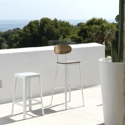 Jayso Tabouret Snack (assise +/- 65 Cm)|Tabouret De Bar (assise +/- 80 Cm)*Austin Tabouret îlot central en bois et métal
