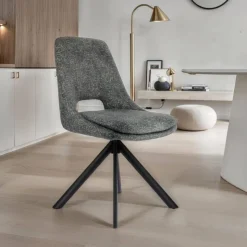 Chaise De Salle à Manger|Chaise Salon*AzaléeChaise moderne en tissu rembourrée pieds en métal