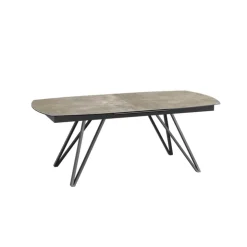 Akante Table De Salle à Manger*BabyloneTable en céramique extensible avec pieds design en métal noir