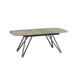 Akante Table De Salle à Manger*BabyloneTable en céramique extensible avec pieds design en métal noir