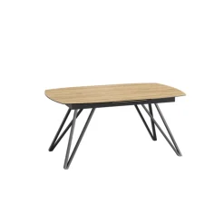 Akante Table De Salle à Manger*BabyloneTable en céramique extensible avec pieds design en métal noir