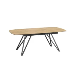 Akante Table De Salle à Manger*BabyloneTable en céramique extensible avec pieds design en métal noir