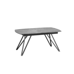 Akante Table De Salle à Manger*BabyloneTable en céramique extensible avec pieds design en métal noir