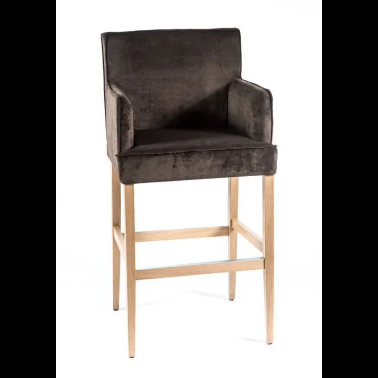 Sessio Tabouret De Bar (assise +/- 80 Cm)*BarDiem Tabouret bar contemporain en tissu et bois