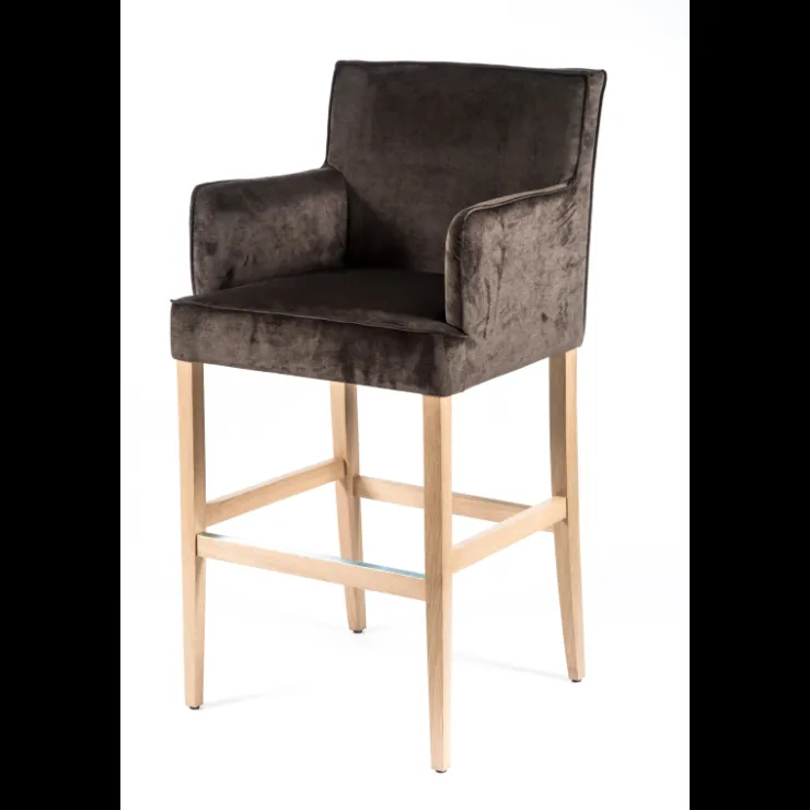 Sessio Tabouret De Bar (assise +/- 80 Cm)*BarDiem Tabouret bar contemporain en tissu et bois