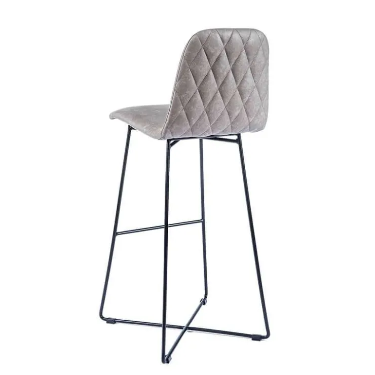 Sessio Tabouret De Bar (assise +/- 80 Cm)*BarPandora diamant Tabouret de bar design scandinave avec pieds filaires noirs