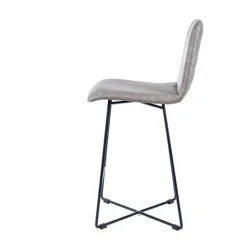 Sessio Tabouret Snack (assise +/- 65 Cm)|Tabouret De Bar (assise +/- 80 Cm)*BarPandora diamant Tabouret snack design rembourré avec pieds filaires en métal noir