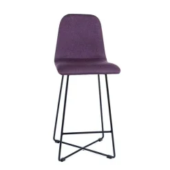 Sessio Tabouret Snack (assise +/- 65 Cm)|Tabouret De Bar (assise +/- 80 Cm)*BarPandora Tabouret snack scandinave en tissu avec pieds filaires en métal noir