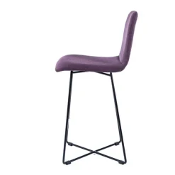 Sessio Tabouret Snack (assise +/- 65 Cm)|Tabouret De Bar (assise +/- 80 Cm)*BarPandora Tabouret snack scandinave en tissu avec pieds filaires en métal noir