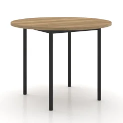 Perfecta Table De Cuisine*Basic Table de cuisine ronde en stratifié avec pieds en métal