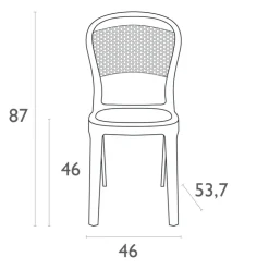 Chaise De Cuisine|Chaise De Salle à Manger*Bee Chaise moderne en polycarbonate