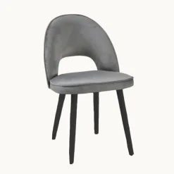 Sessio Chaise De Salle à Manger|Chaise Salon*Bistrot Chaise cosy avec dossier ajouré en tissu et pieds bois