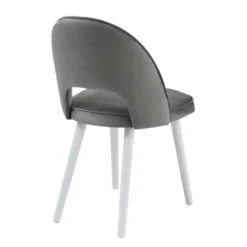 Sessio Chaise De Salle à Manger|Chaise Salon*Bistrot Chaise cosy avec dossier ajouré en tissu et pieds bois